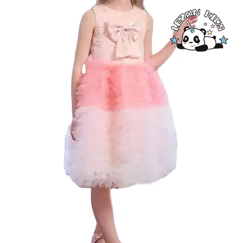 LEZONKIDS - Vestidos de Princesa de Saia de Bola Sem Manga de Luxo de Alta Qualidade para Crianças para Festa de Aniversário